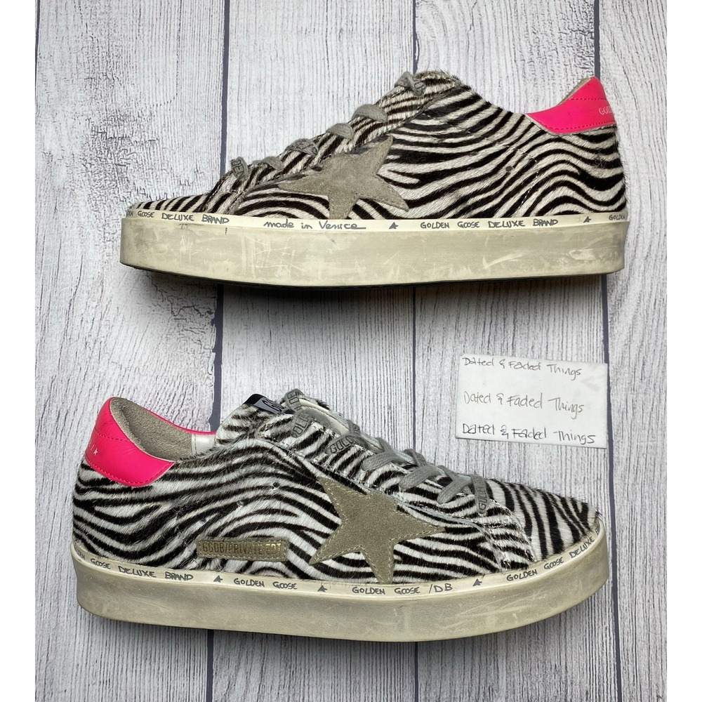 Women Size EU 39 US 8.5 Golden Goose Hi Star Genuine Calf Hair Sneaker #467/1071